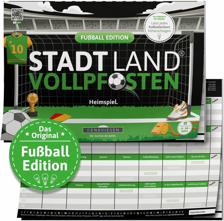 Denkriesen STADT LAND VOLLPFOSTEN® A4 - FUSSBALL EDITION "Heimspiel" (Deutsch)
