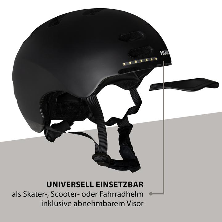 Produktbild Hudora Skaterhelm LED, Gr. M (55 - 58 cm)