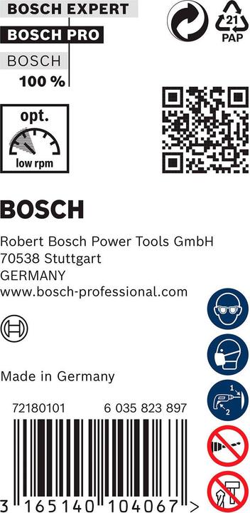 Produktbild Bosch Professional Zubehör PRO Wood HSS Installationsbohrer, 22 x 100 x 400 mm (22 mm)