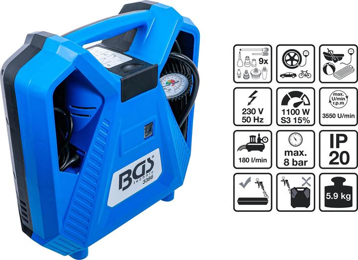 Productafbeelding BGS Mobiele persluchtcompressor (8 bar)