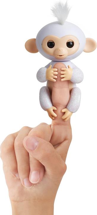 Actual product image WowWee Fingerlings glitter monkey Sugar white