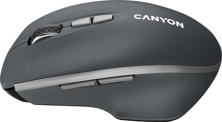 Productafbeelding Canyon Draadloze optische muis met blauwe LED sensor MW-21, met 7 knoppen, donkergrijs (Draadloze)
