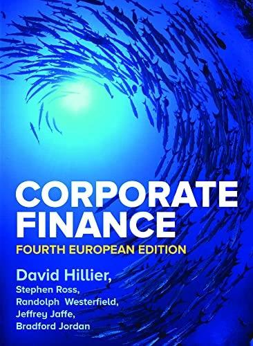 Immagine prodotto Corporate Finance (Inglese, Stephen Ross, David Hillier, Randolph Westerfield, Jeffrey Jaffe, Bradford Jordan, 2020)