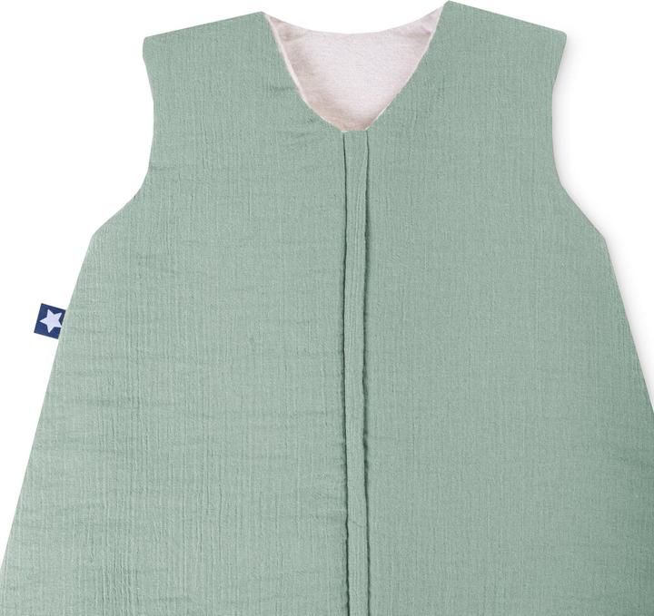 Produktbild Julius Zöllner Baby-Winterschlafsack Jumper gefüttert Musselin Grün 80 cm (80 cm, 2.5 TOG)