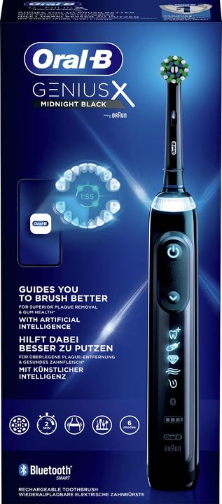 Image du produit Oral-B Brosse à dents électrique Genius X Black (Brosse à dents oscillo-rotative)