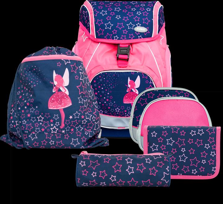 Produktbild Funki Schulthek-Set Flexy-Bag Neon Edition Pink Fairy 6-teilig (28 l)