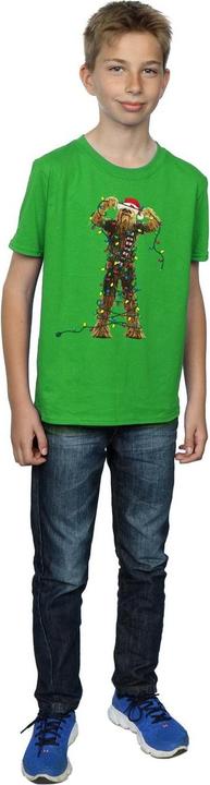 Actual product image Star Wars Boys Chewbacca Christmas Lights T-Shirt (140, 146)