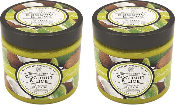 Actual product image The Somerset Toiletry Company Tropical Fruits Zuckerpeeling - Coconut & Lime, 2x550g