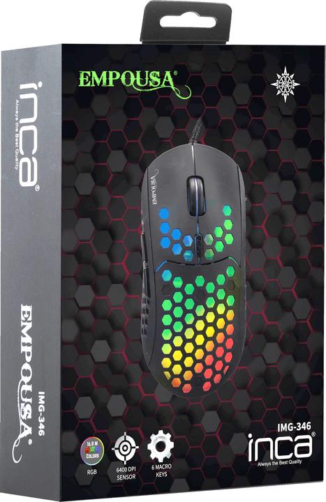 Actual product image Inca Empousa RGB Macro Buttons Professional Gaming Mouse (Cable)