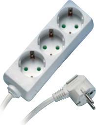 Actual product image Vivanco 3-socket outlet strip white 1.4m 27013 EBL 3W 3 x Schuko, child-proof, without switch (3 x, CEE 7/3)