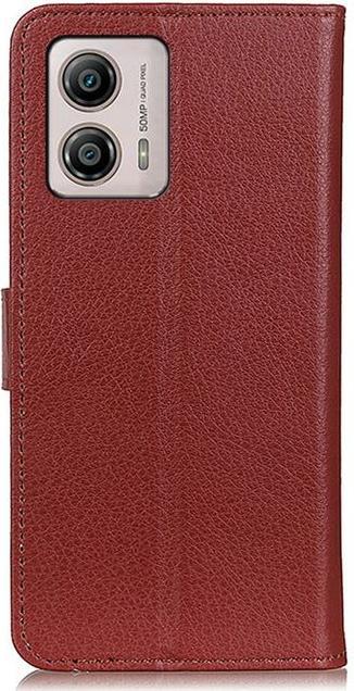 Actual product image MU Classic Litchi Leather Bookcover Series (Motorola Moto G13, Motorola Moto G23)