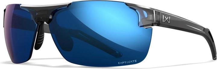 Produktbild Wiley X WX PRIME Lenses: CAPTIVATE™ Polarized blue Mirror, Frame: gloss crystal grey (gloss crystal grey, CAPTIVATE™ Polarized blue Mirror)