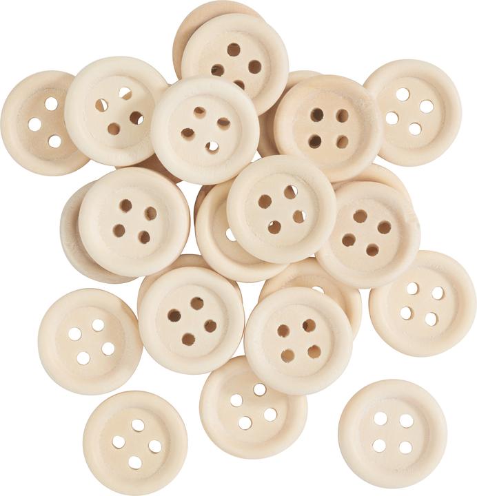 Actual product image VBS Wooden buttons "Nature", 25 pieces