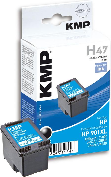 Actual product image KMP H47 Ink cartridge comp. with HP CC 654 AE No. 901XL (FC)