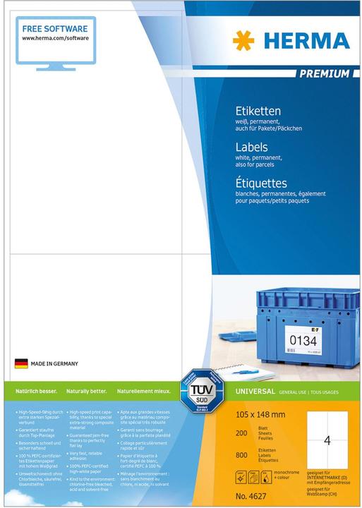 Actual product image HERMA Shipping labels A4