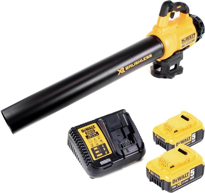 Produktbild DeWalt DCM 562 P2 Akku Gebläse 18V Brushless + 2x Akku 5,0Ah + Ladegerät (Akkubetrieb, Laubbläser)