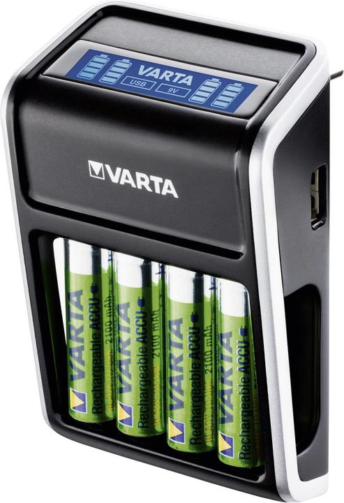 Produktbild Varta LCD Plug Charger (4 Stk., AA, 2100 mAh, Ladegerät inkl. Akku)