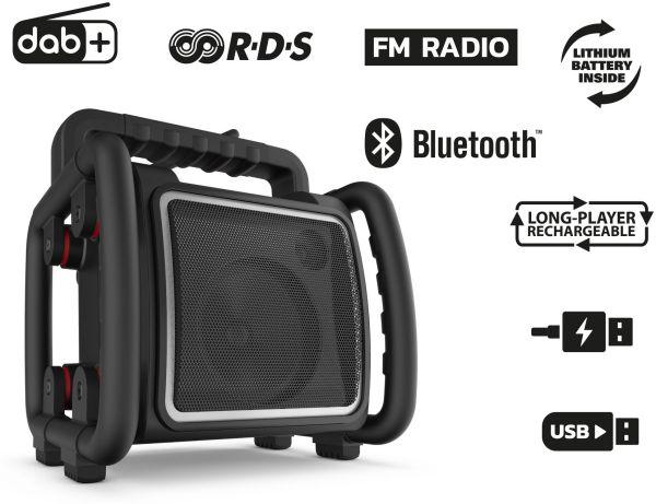 Actual product image PerfectPro DAB+ Radio TEAMBOX Black (FM, DAB+, Bluetooth)