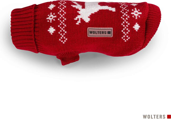 Produktbild Wolters Strickpullover Elch Mops & Co. 45 cm rot/weiss (Hundepullover)