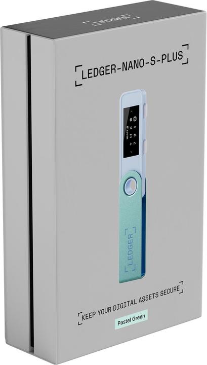Immagine prodotto Ledger Nano S Plus - Verde pastello (Ripple, Bitcoin, Litecoin, Cardano, TRON, Bitcoin Cash, Ethereum Classic, Ether, Stellar, Monero, Dogecoin)