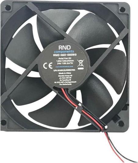 Produktbild RND Components Bürstenloser Axiallüfter DC 120x120x25mm 24V 139.2m³/h IP44 (120 mm)