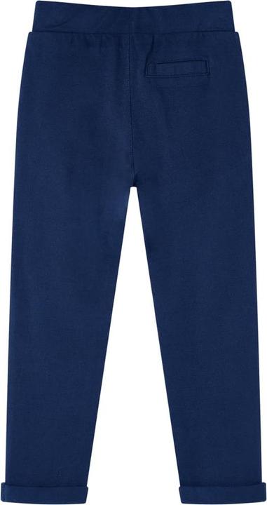 Actual product image VidaXL Children's trousers with drawstring navy blue 140,Material: 95 (140)