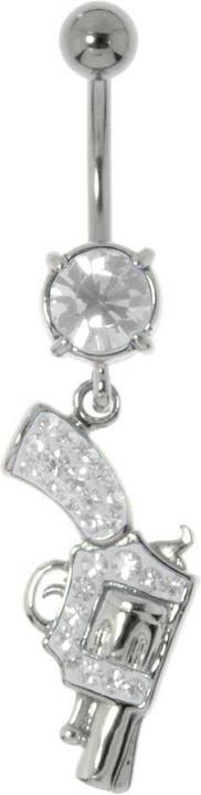 Produktbild Bijouteria Bauchpiercing (Chirurgenstahl 316L, Messing rhodiniert, Kristall)