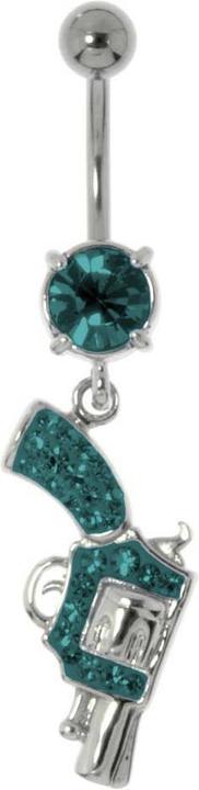Image du produit Bijouteria Piercing nombril (Acier chirurgical 316L, Laiton rhodié, Cristallin)