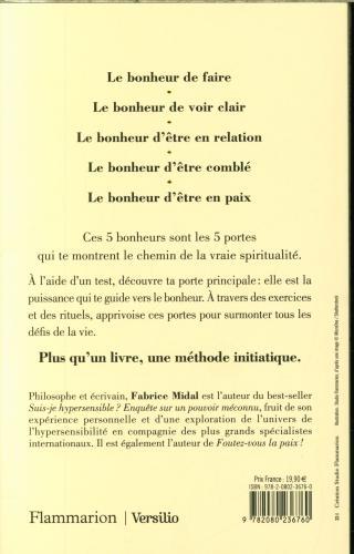 Produktbild Les 5 portes : trouver le chemin de ta spiritualité (Französisch, Midal Fabrice, 2022)