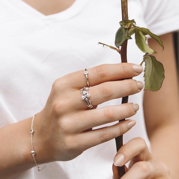 Actual product image Hot Diamonds Tender Statement Ring (56, 925 Silver)