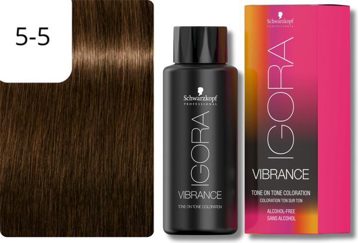 Actual product image Schwarzkopf Professional IGORA Vibrance Hair Tint NEW (5-5 Light Brown Gold)