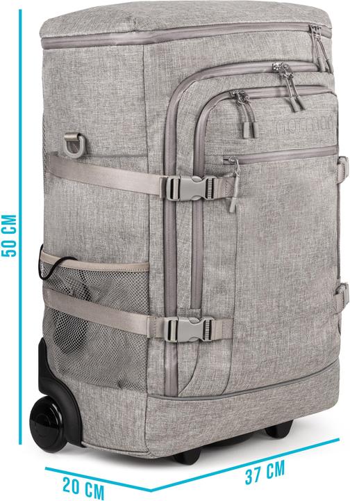 Produktbild Normani Handgepäck Rucksack mit Trolleyfunktion + kleiner Rucksack (45 l, Handgepäck (bis 50l))
