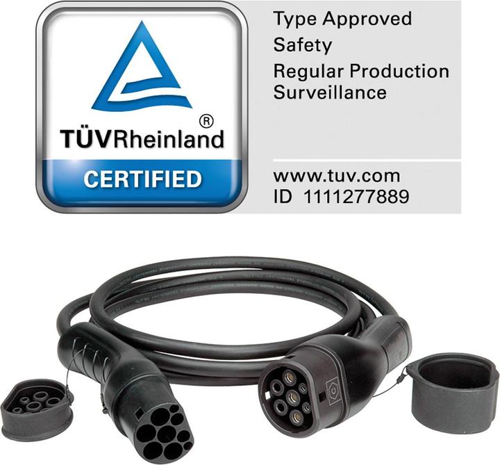 Actual product image Roline E-car charging cable Type2, 1-phase (Type 2, 7.40 kW, 32 A, 3 m)