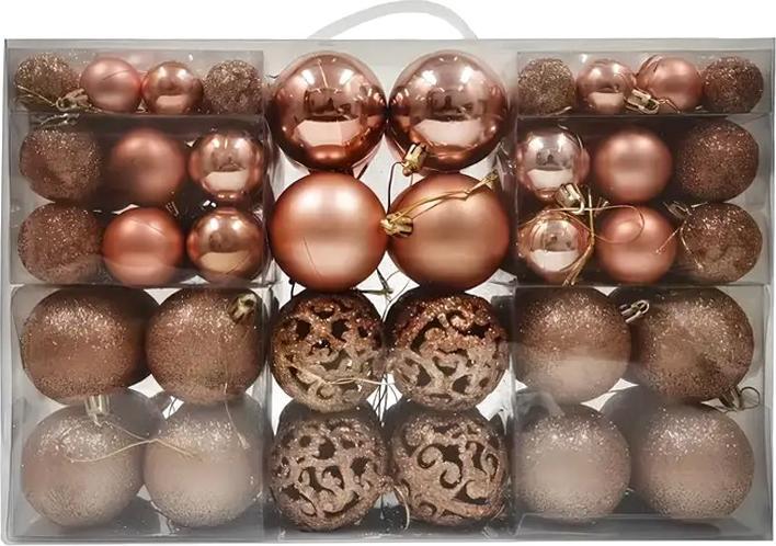 Produktbild Cbx 100 Stück Weihnachtskugeln Roségold (100 -teilig)