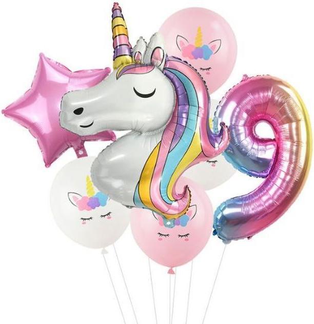 Immagine prodotto MU Style Set di palloncini Unicorno della serie Rainbow (7 pezzi)