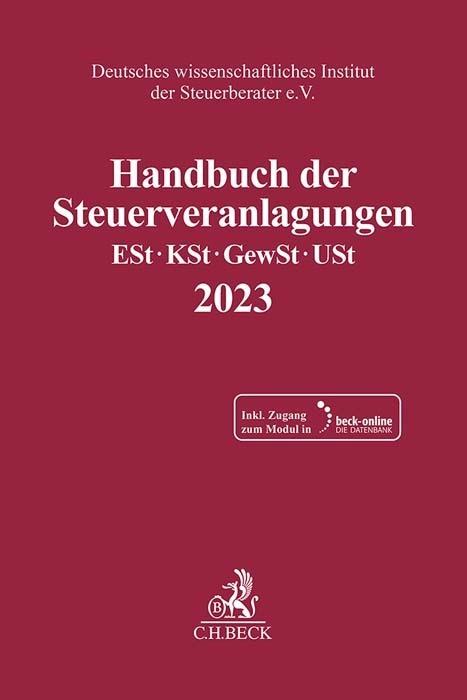 Actual product image Handbuch der Steuerveranlagungen (German, German Scientific Institute of Tax Consultants e.V., 2024)