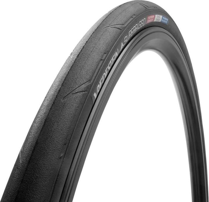 Vredestein Superpasso Road Tire, 700x25c (25-622), aufgerollt, TPI150, 300 g, TLR, Schwarz (neu) (25-622)