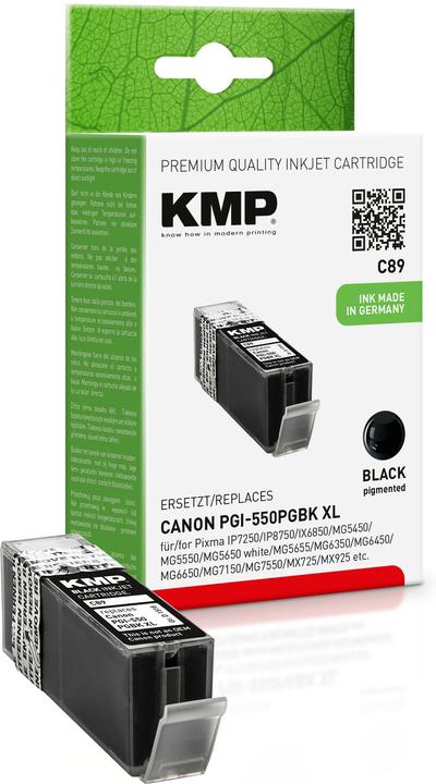 KMP Cartouche d'encre C89 compatible avec Canon PGI-550PGBK (CF)