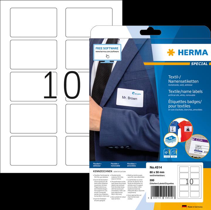 Immagine prodotto HERMA Etichette rimovibili A4