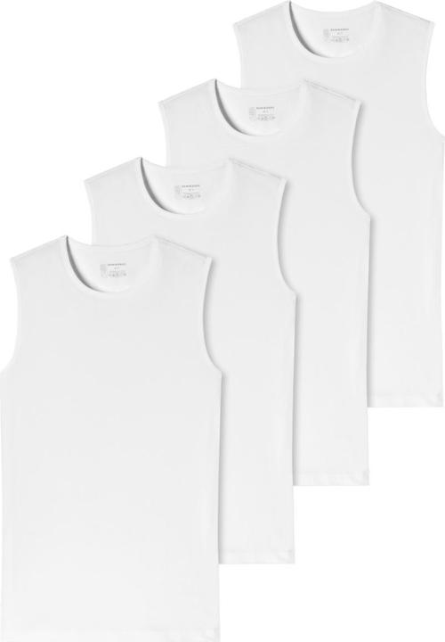 Schiesser 4er-Pack - 95/5 - Organic Cotton Tank Top / Unterhemd mit Rundhals