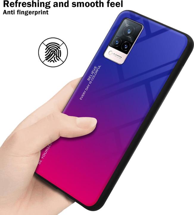 Actual product image Cadorabo TPU 2 colors glass envelope (Vivo V21)