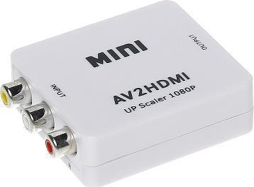 Produktbild NoName Adapter AV RCA (Cinch) x3 - HDMI biały (AV/HDMI) (HDMI, 6.80 cm)