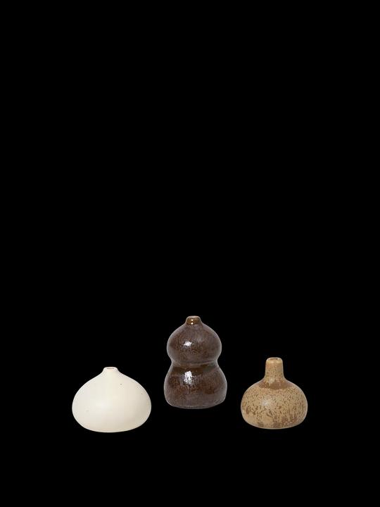 Actual product image Ferm Living Komo Mini Vases (3 x, 8.5 x 3 x 3.5 cm, 0.00 l)