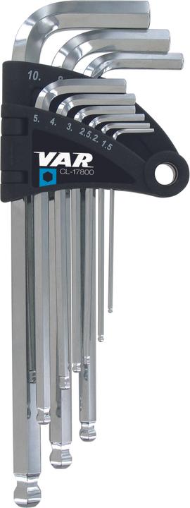 Produktbild VAR Profi Innensechskantschlüssel-Satz CL-17800 1.5/2/2.5/3/4/5/6/8 und 10mm