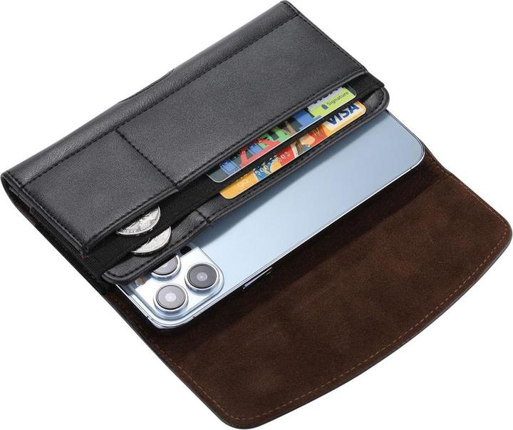 Actual product image Werkstein Universal XXXL Leder Tasche mit Gürtelclip - Schwarz