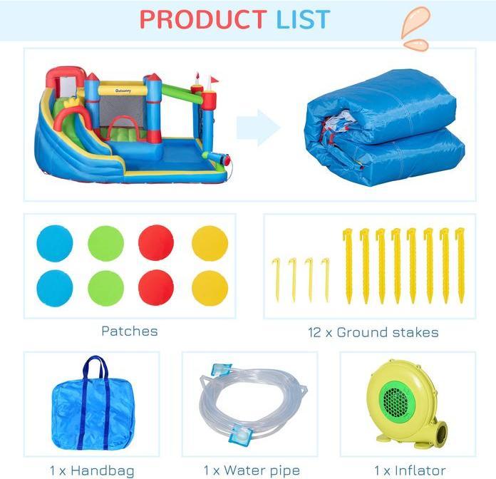Immagine prodotto Swisshandel24 Castello gonfiabile Tessuto Oxford (100% poliestere) Colorato