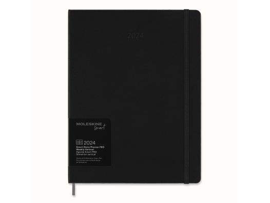 Actual product image Moleskine Agenda Smart Weekly Pro 2026 DHB12PRO4 1W/2S schwarz HC 19x25cm (19 x 25 cm, English)