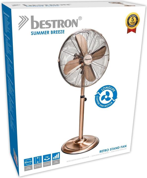 Actual product image Bestron Pedestal fan with three speed settings (64.30 dB)