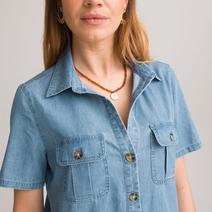 Image du produit Anne Weyburn Robe droite en jean à manches courtes (50)