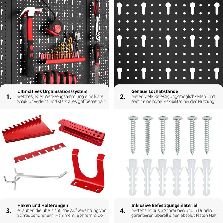 Image du produit tectake Panneau mural pour rangement d'outils